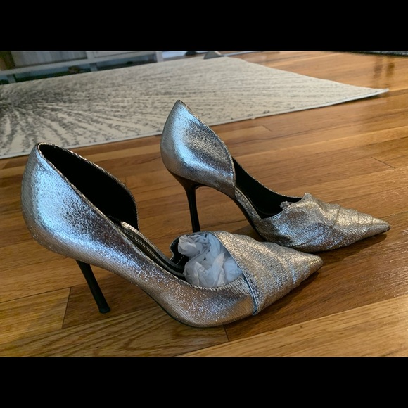 Zara siver heels size 39 ( US 8.5) - Picture 2 of 8